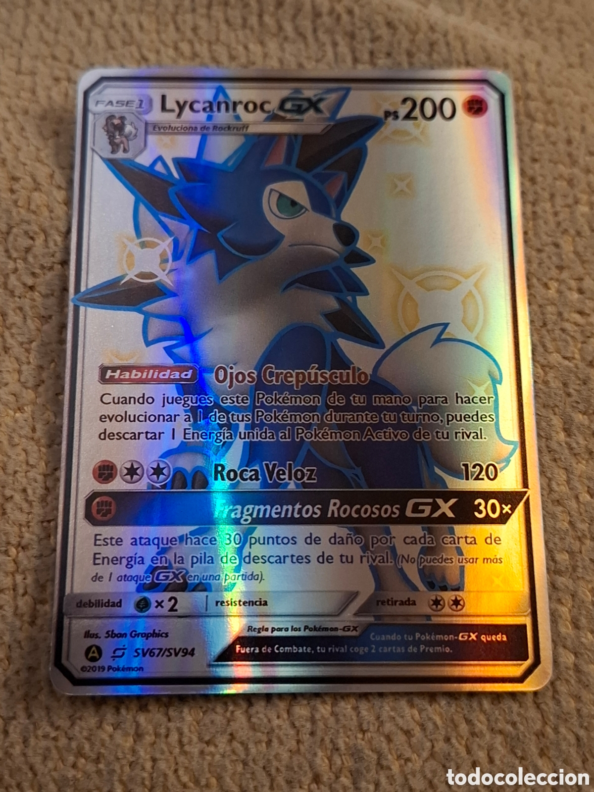 POKEMON LYCANROC NUEVO GX FRAGMENTOS ROCOSOS GX