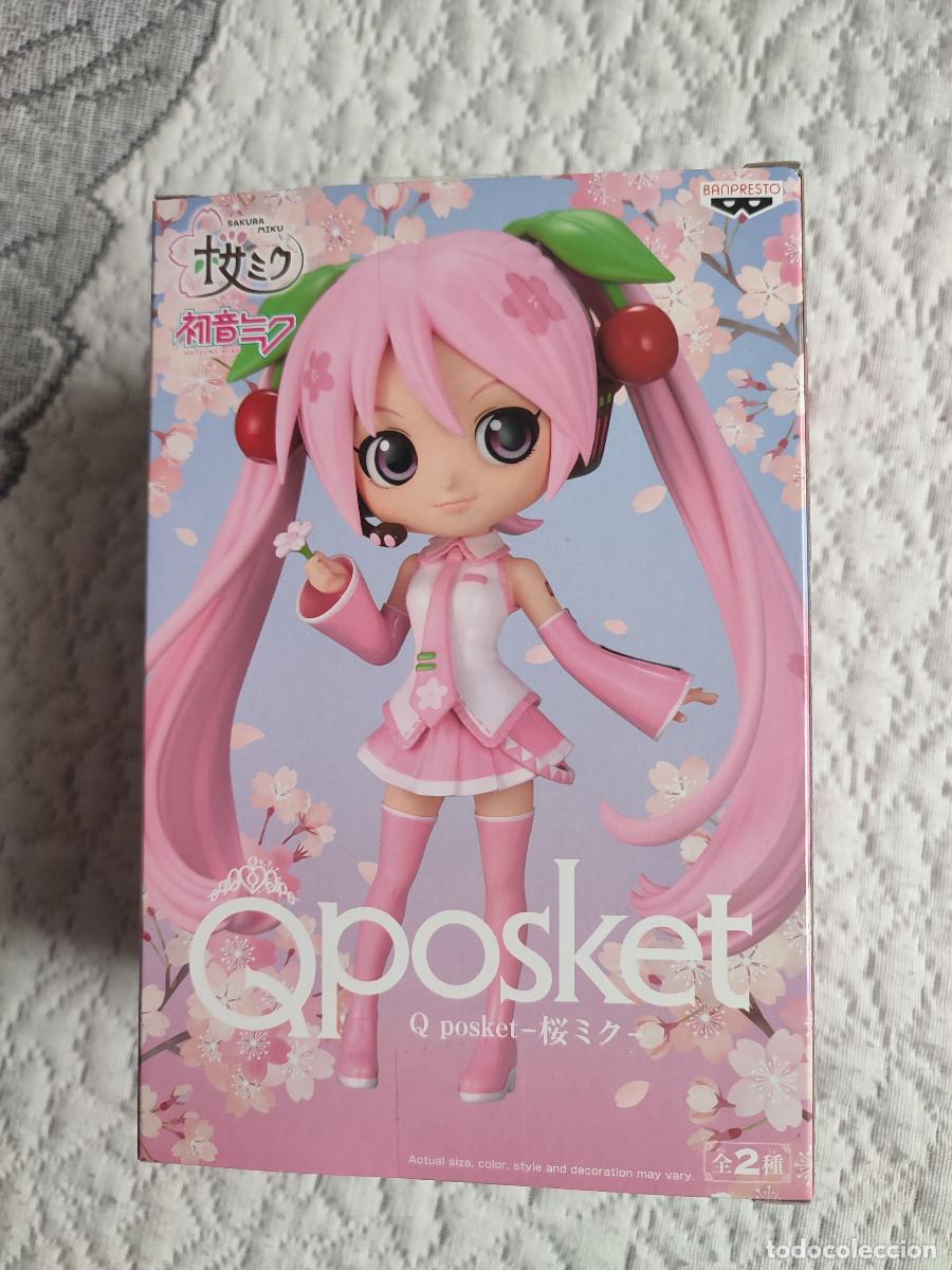 Q POSKET HATSUNE MIKU ROSA MANGA ANIME FIGURA 15CM ESTILO FUNKO POP NUEVA !