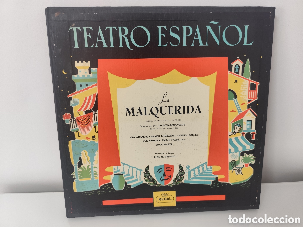 Teatro Español - La Malquerida - Jacinto Benavente -Box Set 2LPs + libreto -Regal - España 1958