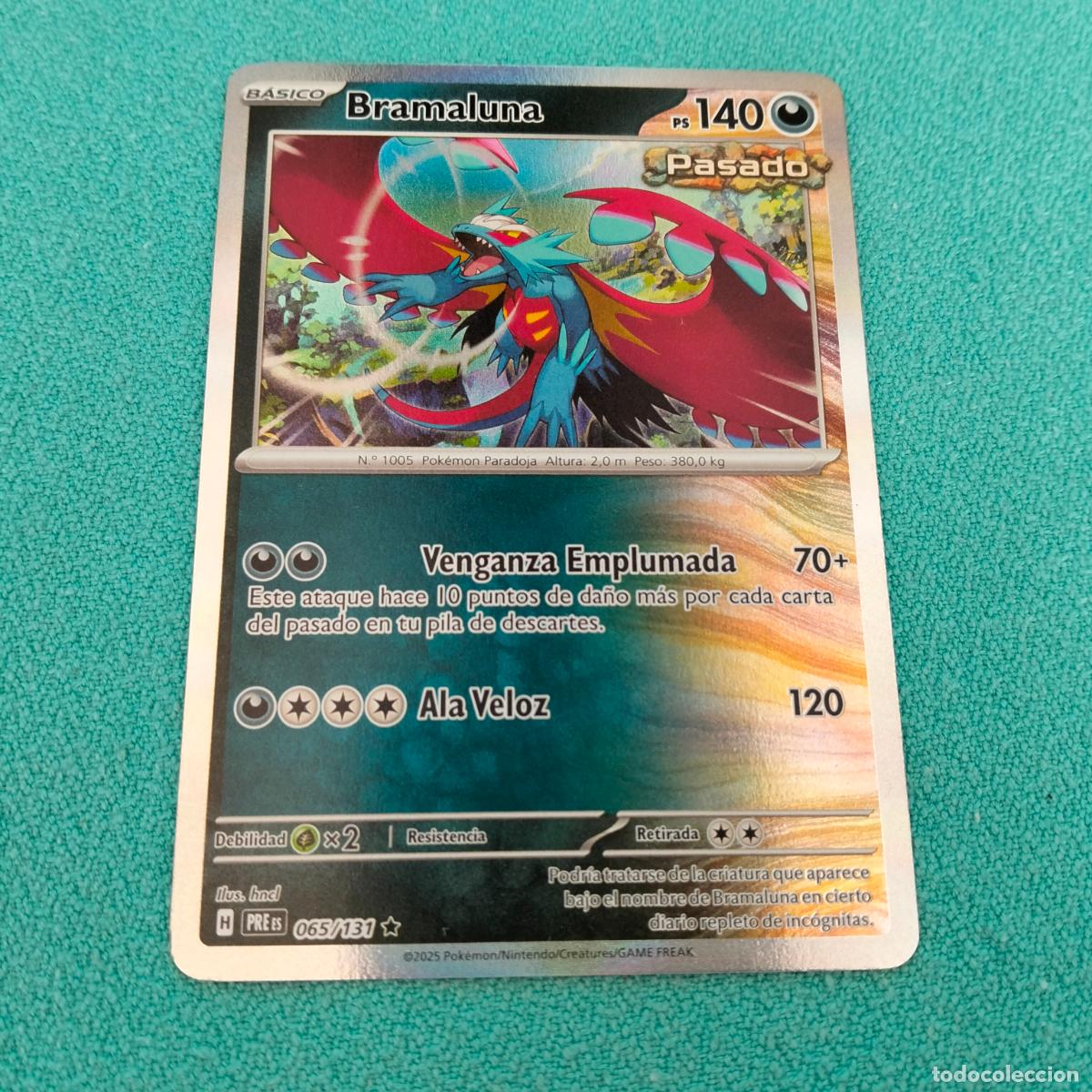 1u Bramaluna 065/131 reverse holo carta Pokémon evoluciones prismáticas español 2025 PRE