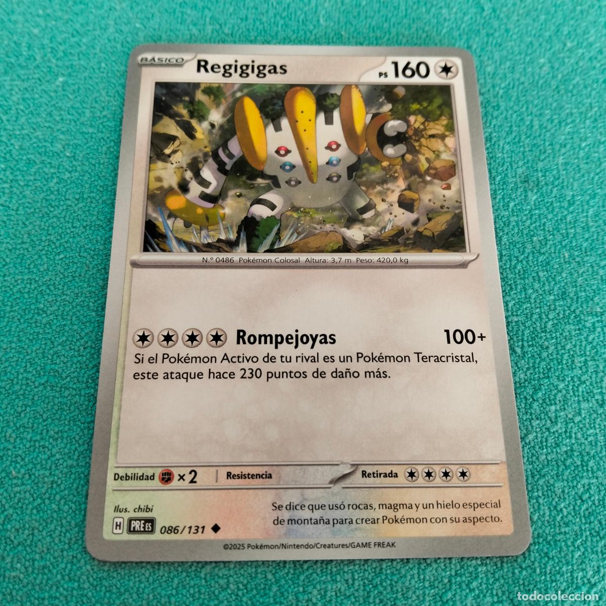 1u Regigigas 086/131 carta Pokémon evoluciones prismáticas español 2025 PRE
