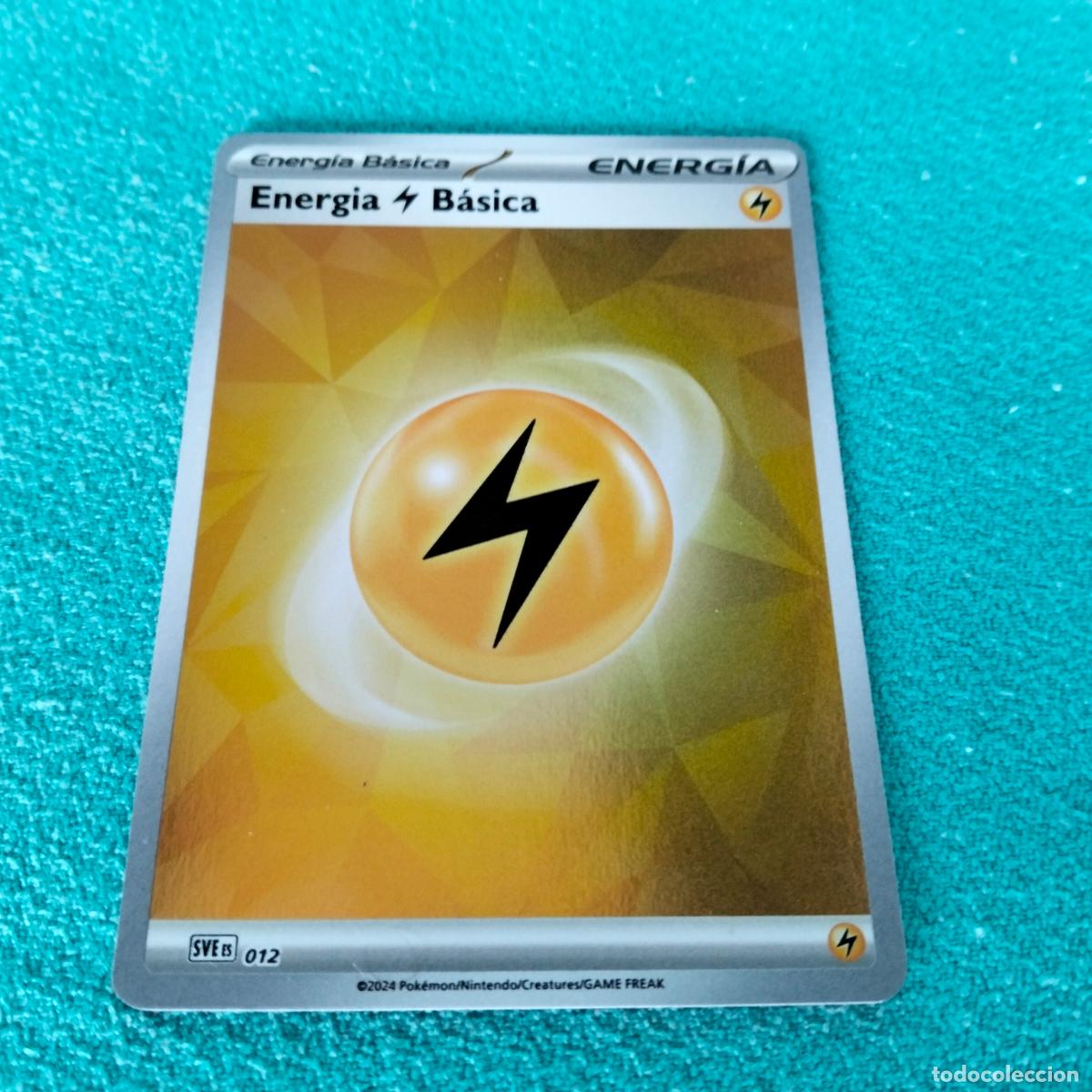 1u Energia Básica eléctrico SVE ES 012 Holo carta Pokémon evoluciones prismáticas español 2024
