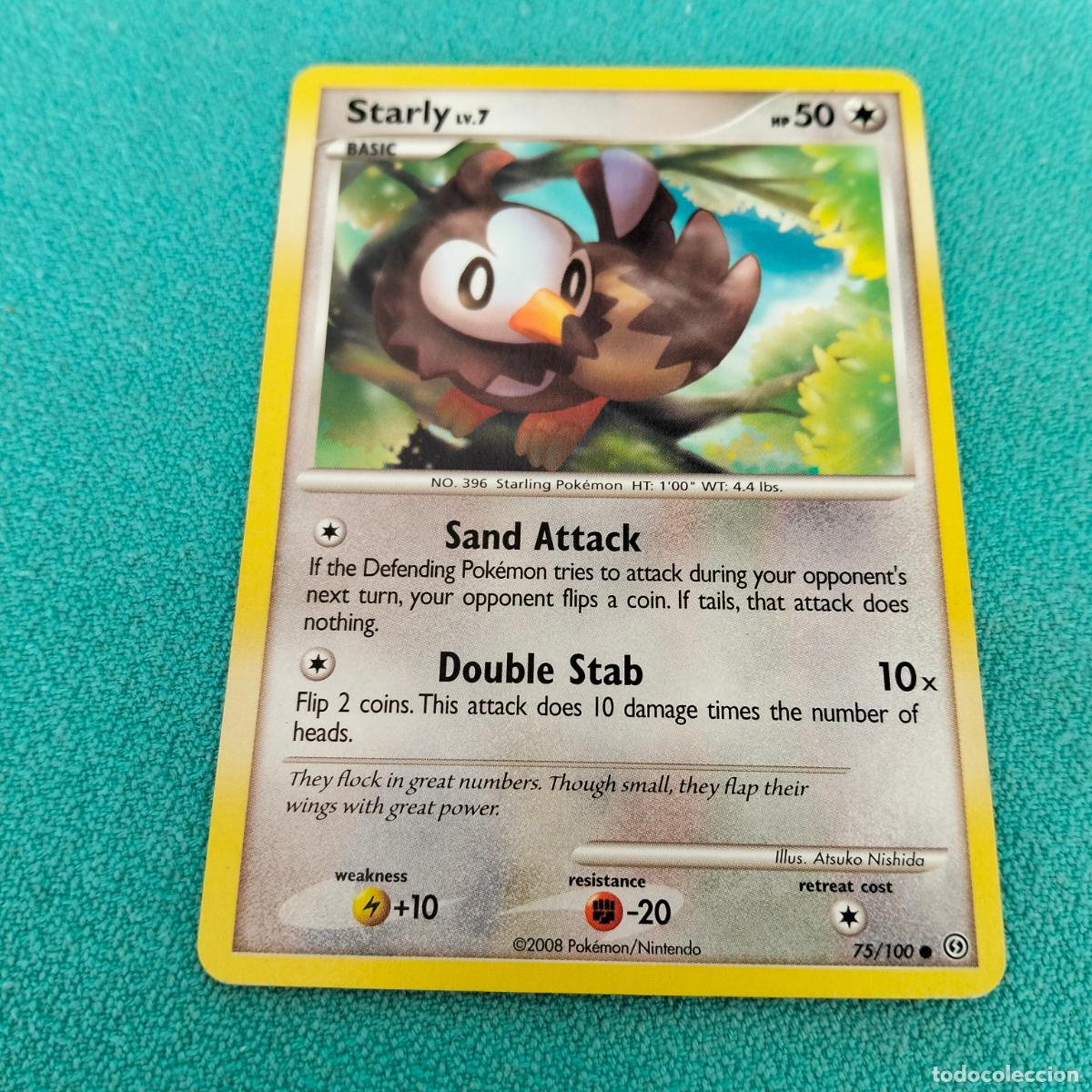 Starly lv.7 75/100 2008 carta Pokémon inglés