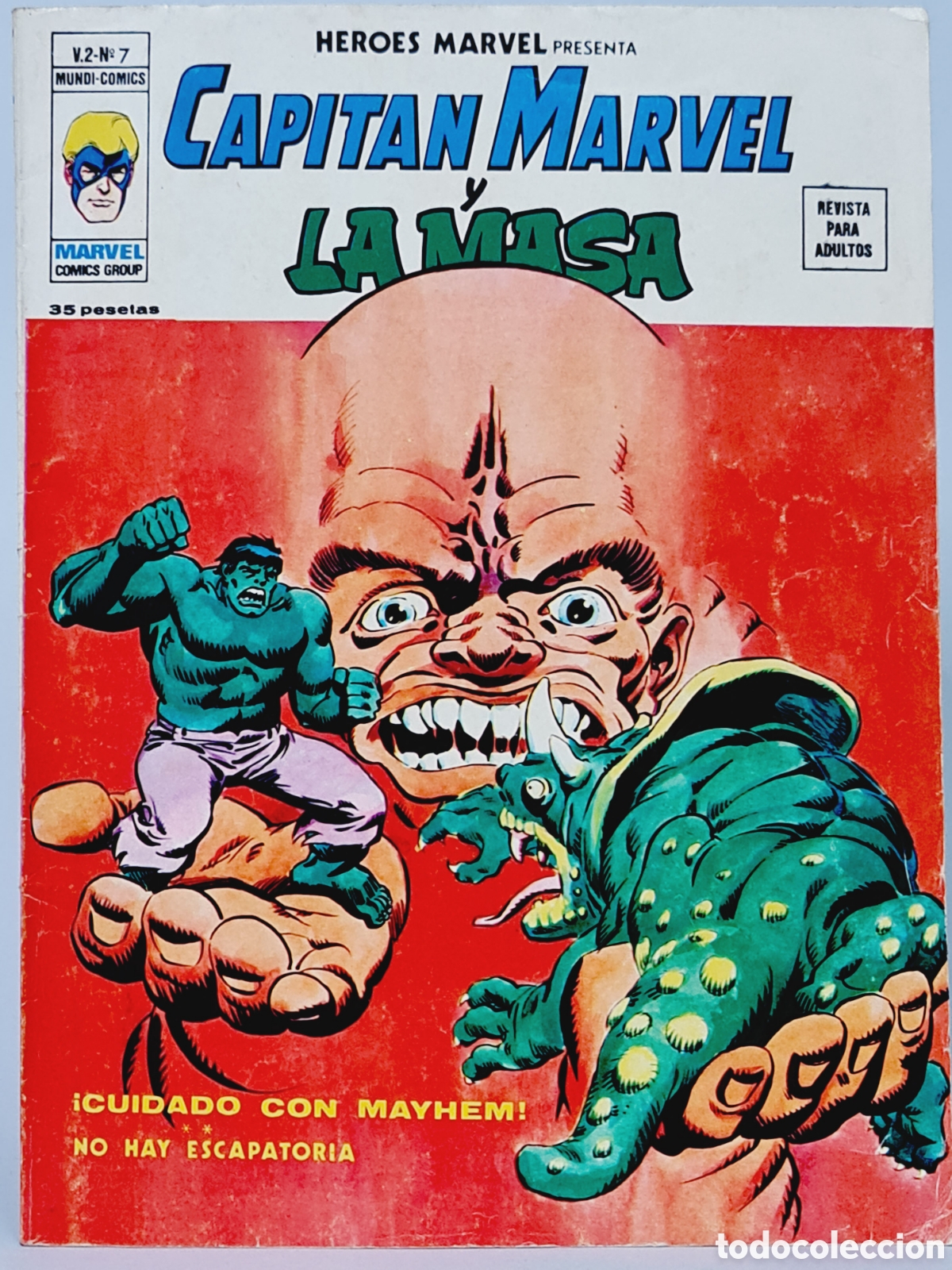 CASI EXCELENTE HÉROES MARVEL 7 MAYHEM CÁPITAN Y LA MASA CÓMICS VERTICE VOL2 VOLUMEN VOL.2