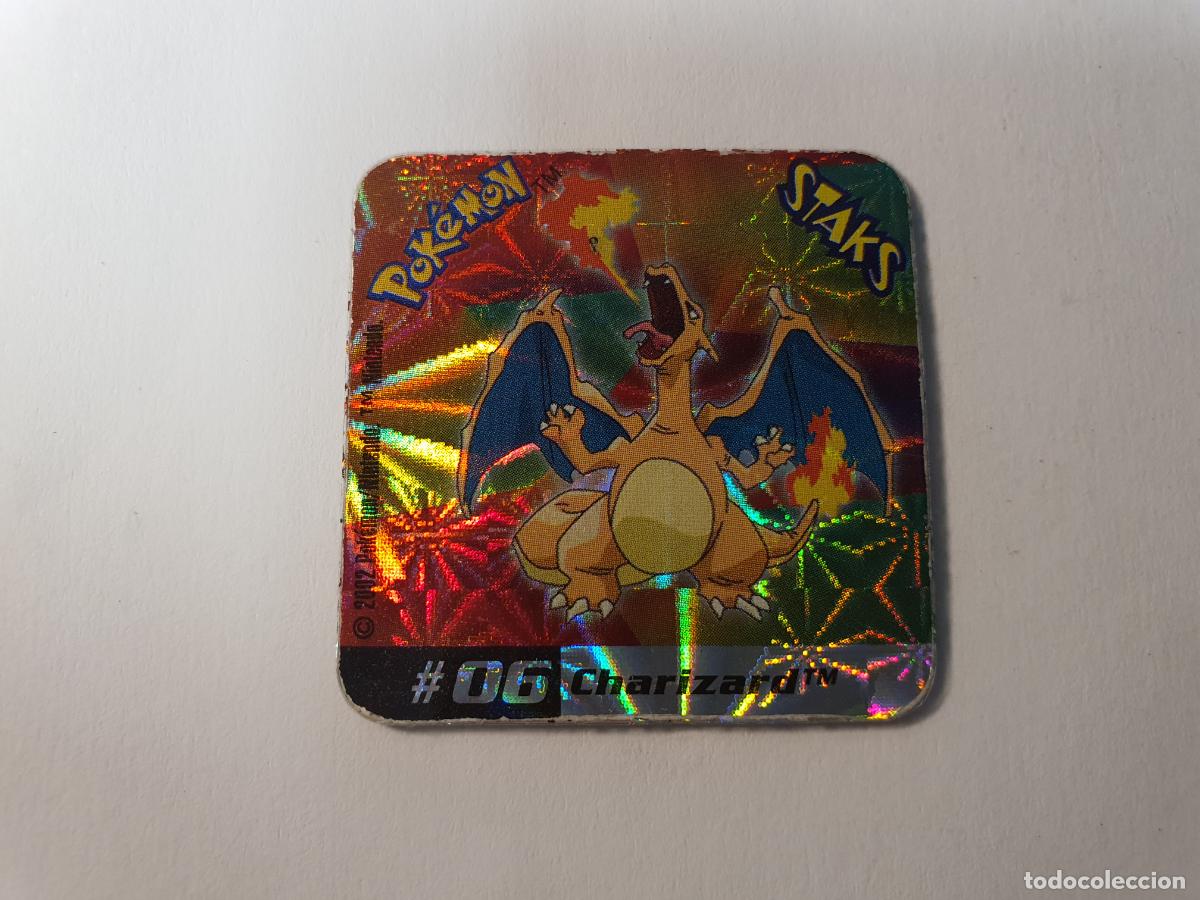 TAZO CROMO POKEMON -- 2002 -- POKEMON STAKS -- Nº 6 BRILLANTE CHARIZARD