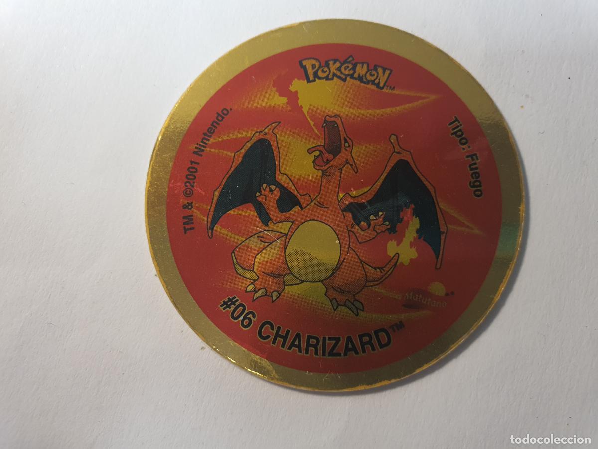 TAZO POKEMON -- AÑO 2001 -- POKEMON GIGAN TAZO 4 -- MATUTANO - ORO BRILLANTE - Nº 6 CHARIZARD