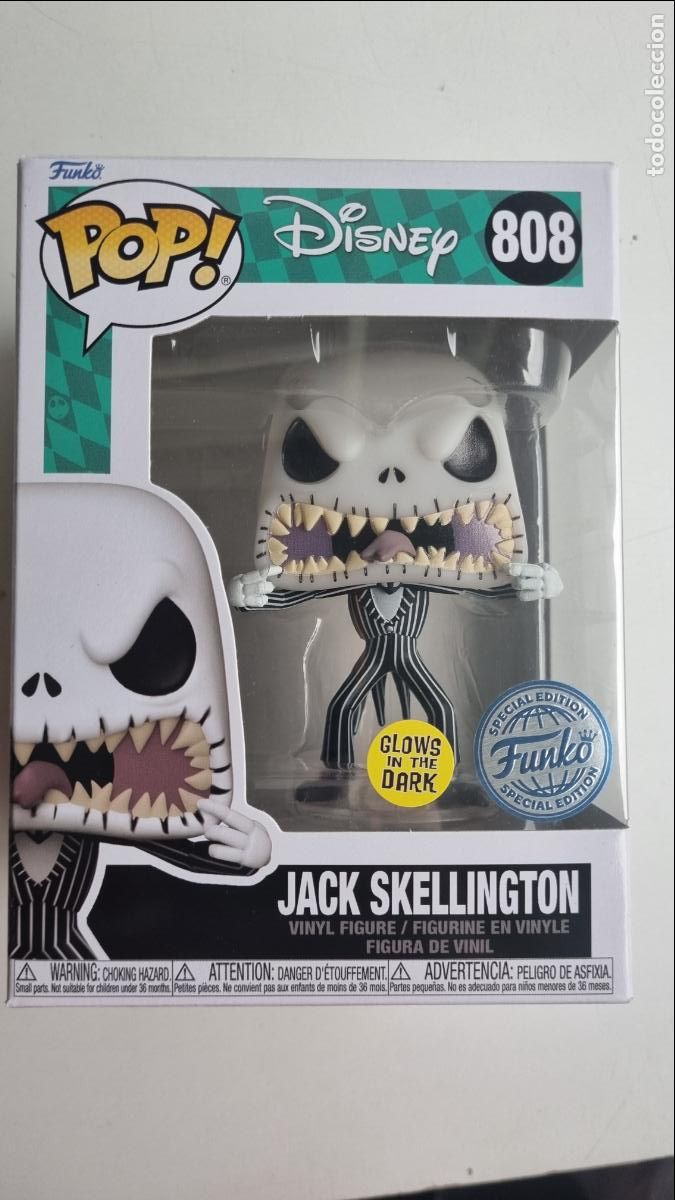 Jack Skellington, Glows in the dark, Funko POP!, Disney, nº 808
