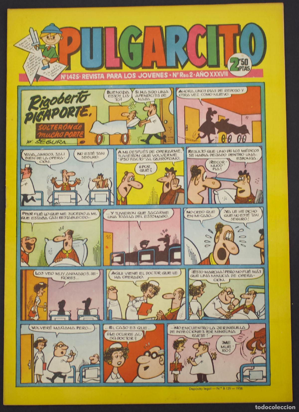 PULGARCITO n.1425 (1958), (Pulgarcito, Bruguera 1946)