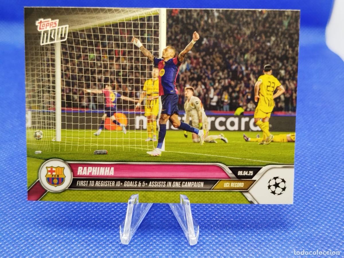 #135 RAPHINHA 09/04/25 TOPPS NOW UCL ”RECORD FIRST 10+GOALS & 5+ASSIST” 1/426