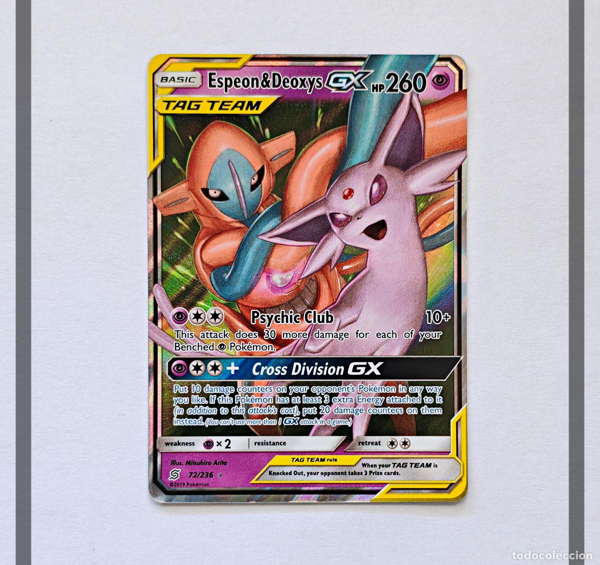Espeon & Deoxys Gx 72/236 UNM Pokemon ENG-NM