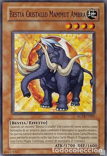 Carta YUGIOH-Bestia Cristallo Mammut Ambra-FOTB-IT005-ITA-Good-Common - Konami