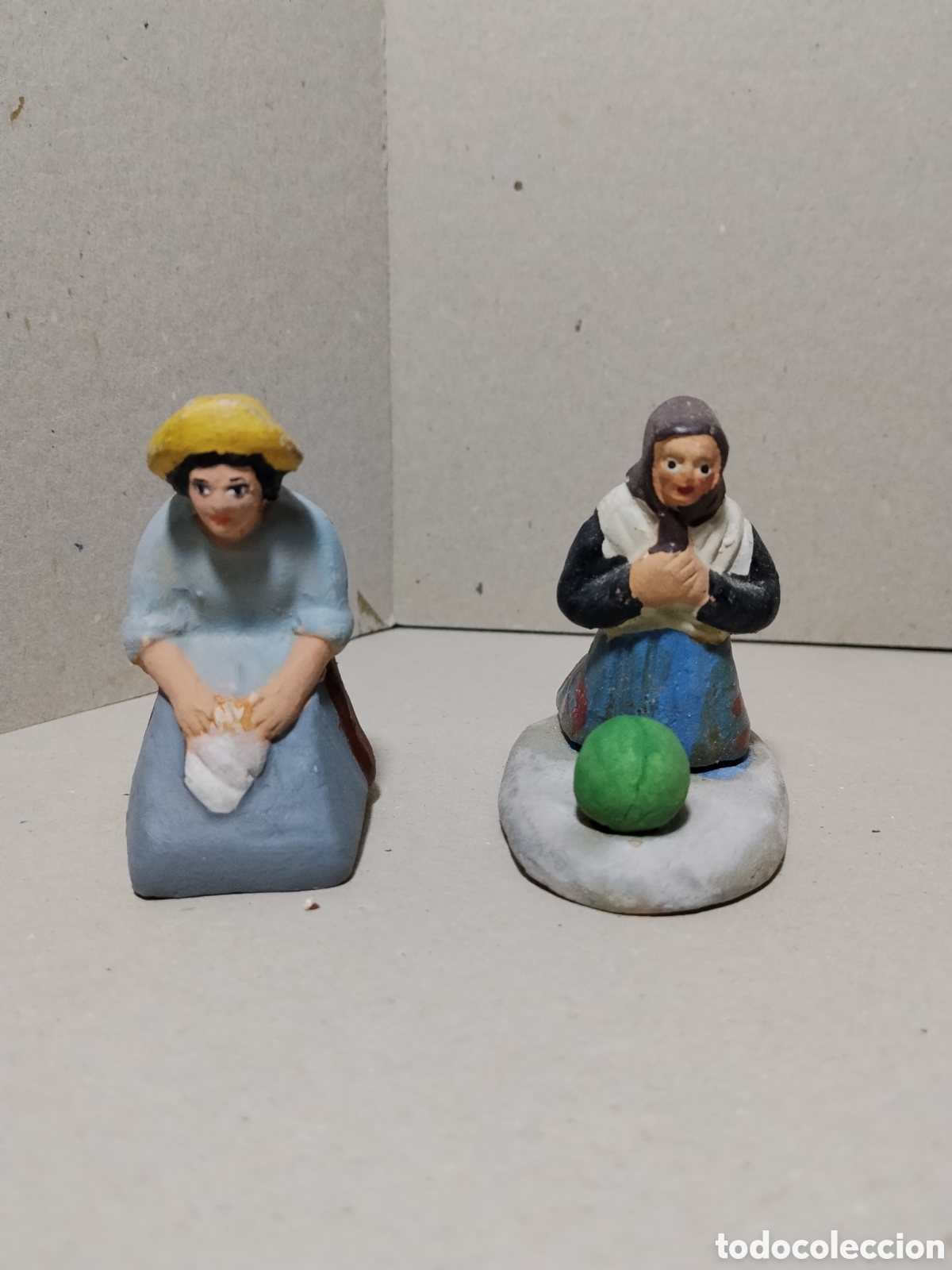 Figura de belén pesebre barro terracota. Lavandera Pastora