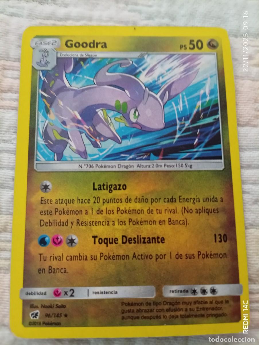 Carta Pokémon de Goodra, edición 2019. - Fase 2. - Evoluciona de Sliggoo. - Número: 706. -