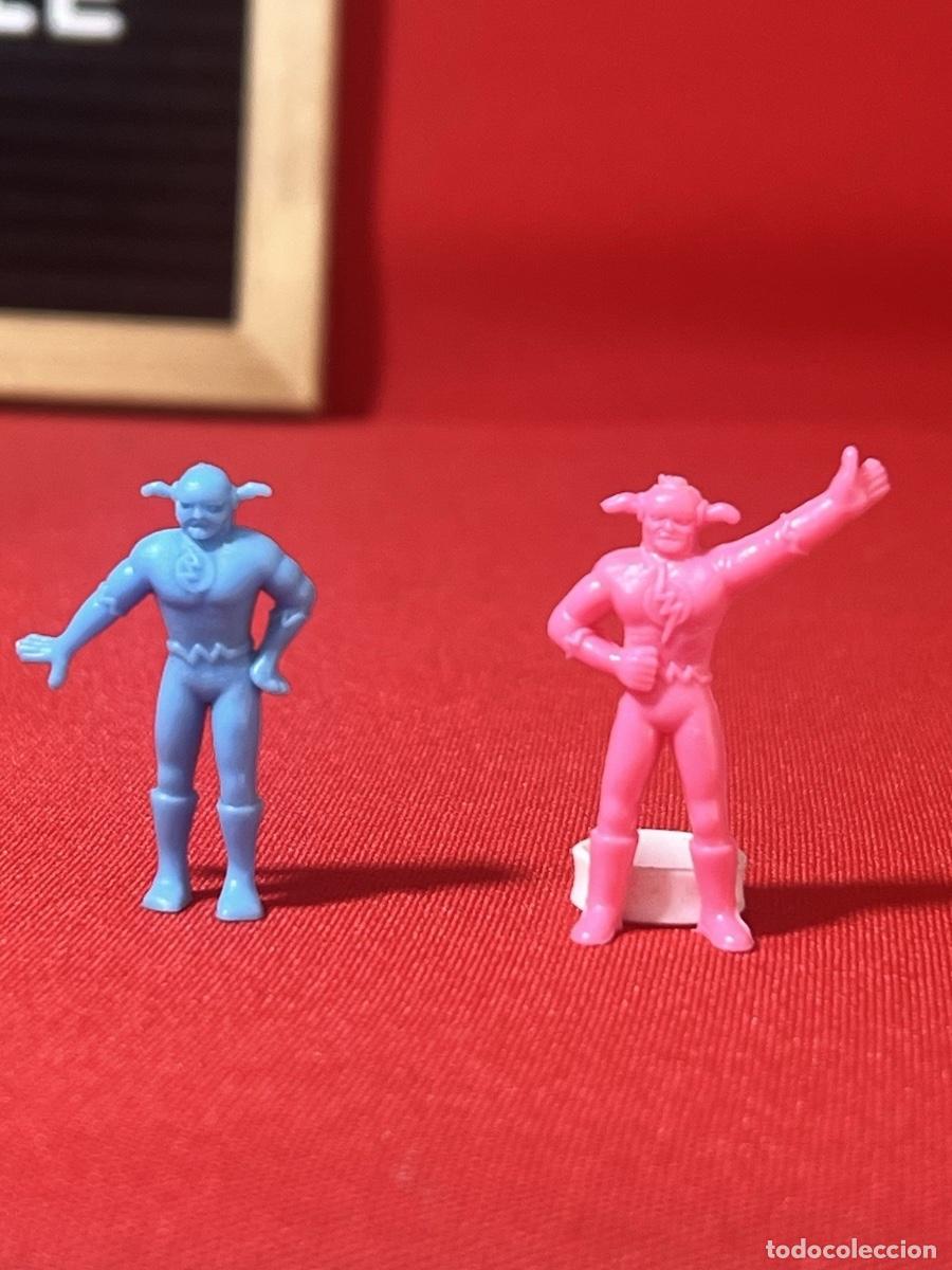 2 Figuras Vintage Flash de 1.6'' Super Friends League Justice, 1985, Colombia, Yupi