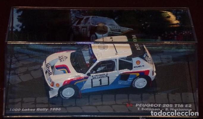 PEUGEOT 205 TURBO 16 E2 RALLYE 1000 lakes rally 1986 T.SALOMEN - S.HARJANNE ESCALA 1/43 DE altaya EN