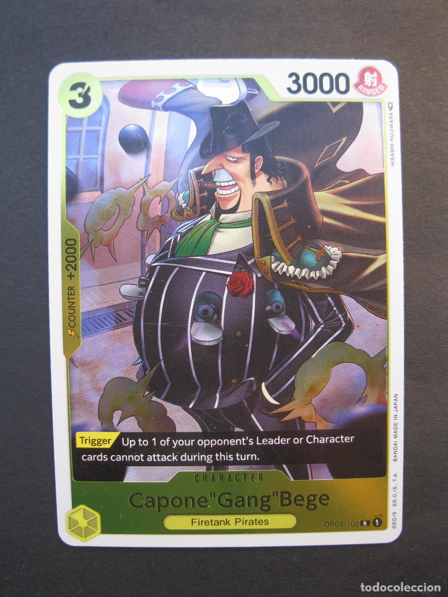 CARTA - ONE PIECE - TRADING CARD - CAPONE GANG BEGE - EN INGLÉS - BANDAI.