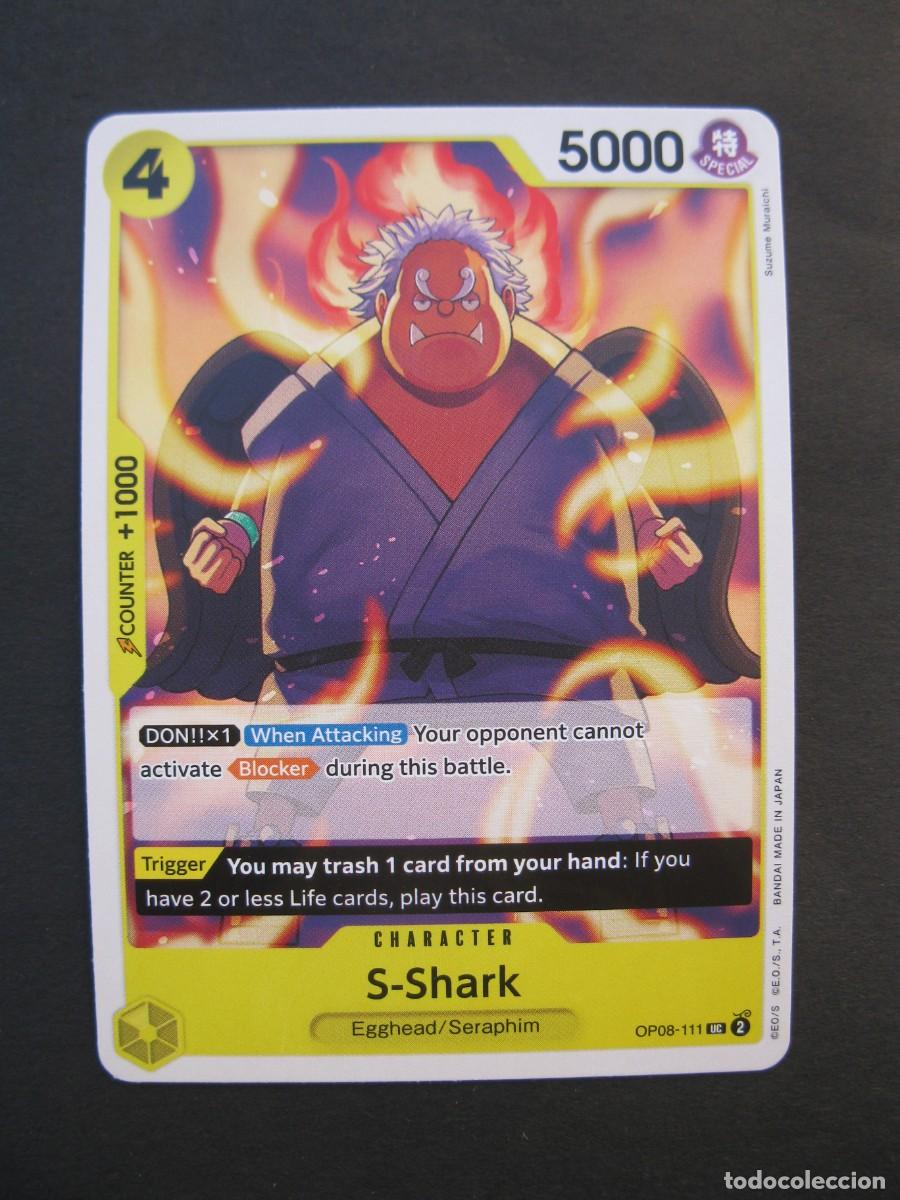 CARTA - ONE PIECE - TRADING CARD - S-SHARK - EN INGLÉS - BANDAI.