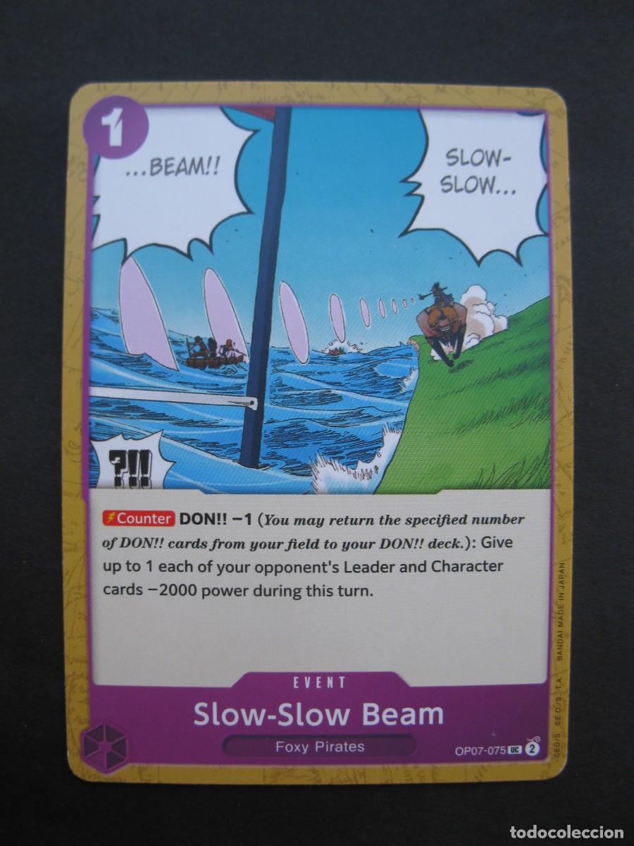 CARTA - ONE PIECE - TRADING CARD - SLOW-SLOW BEAM - EN INGLÉS - BANDAI.
