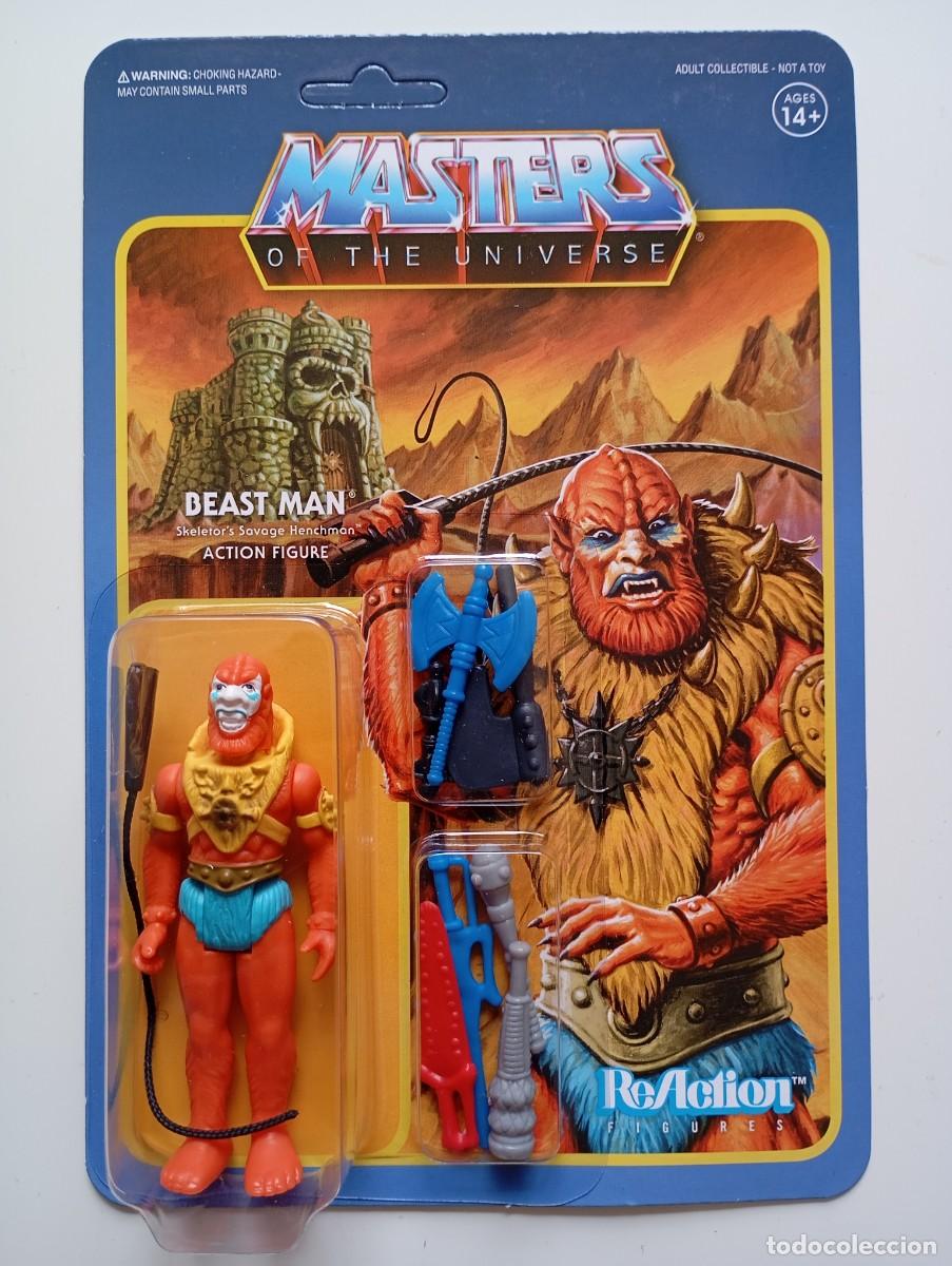 MASTERS OF THE UNIVERSE BEAST MAN WEAPON PACK REACTION SUPER7 MATTEL 2018