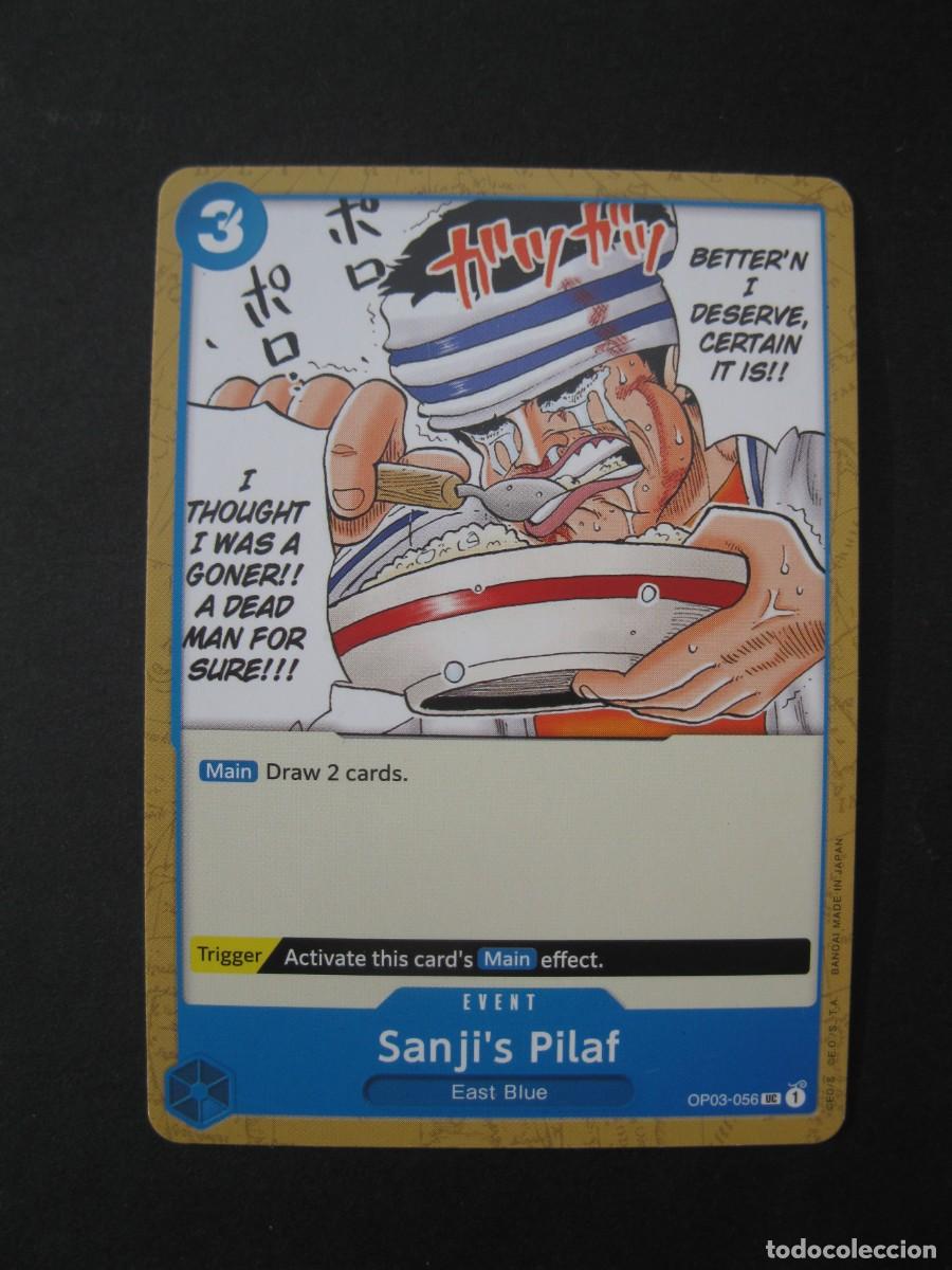 CARTA - ONE PIECE - TRADING CARD - SANJI'S PILAF - EN INGLÉS - BANDAI.