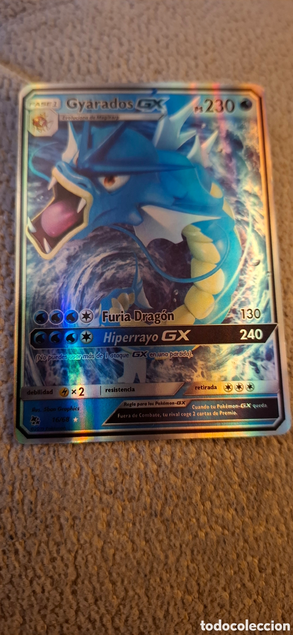 GYARADOS GX POKEMON CARD DESTINOS OCULTOS HIPERRAYO