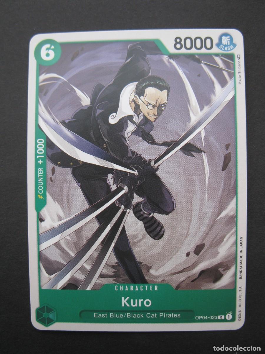 CARTA - ONE PIECE - TRADING CARD - KURO - EN INGLÉS - BANDAI.