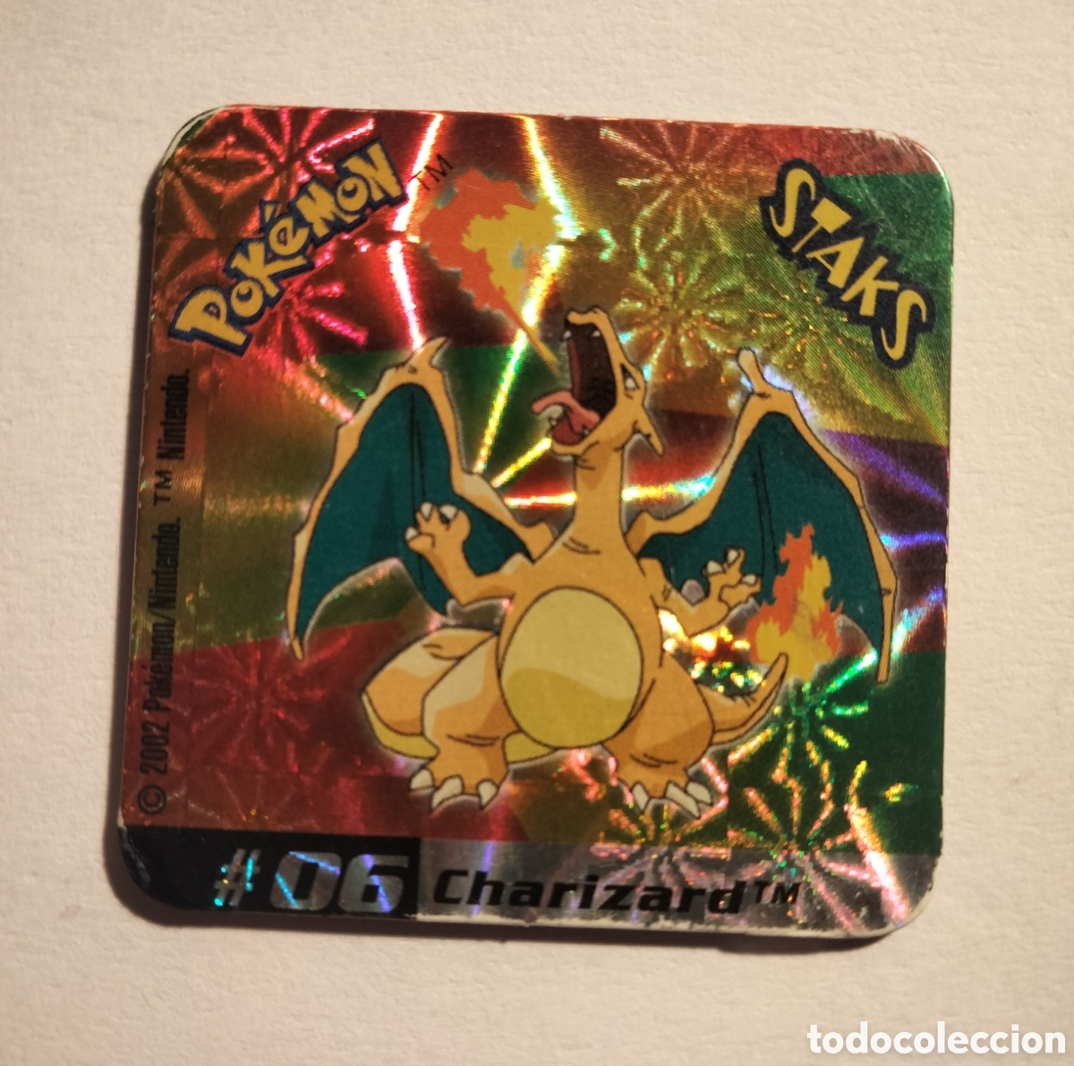 STAKS POKEMON # 6 CHARIZARD BRILLANTE 2002 PANINI