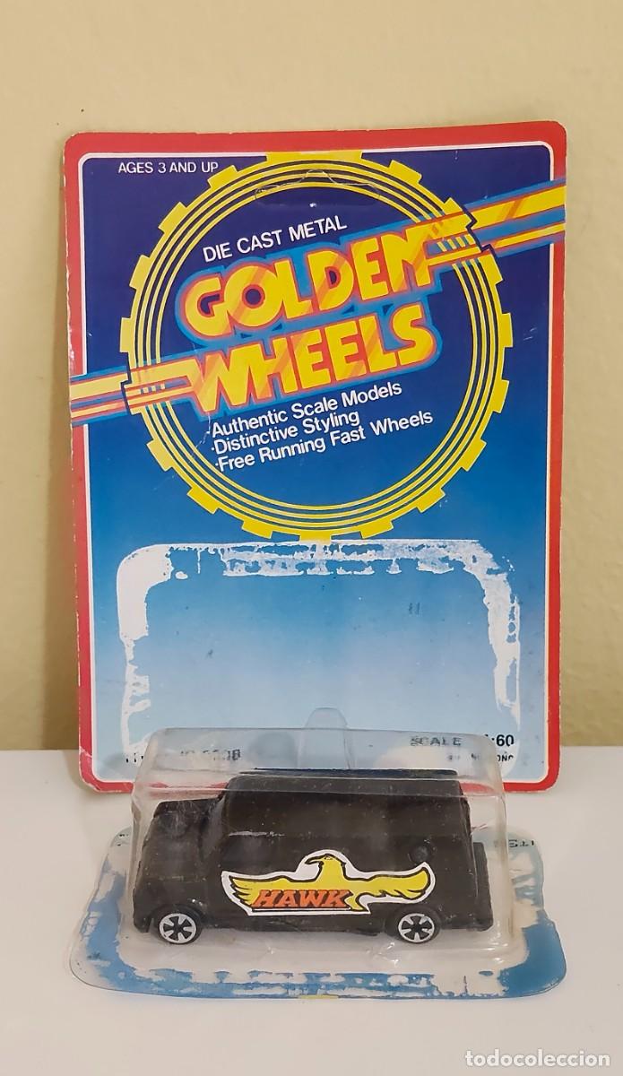 VINTAGE DIE CAST METAL GOLDEN WHEELS FURGONETA FORD NEGRA