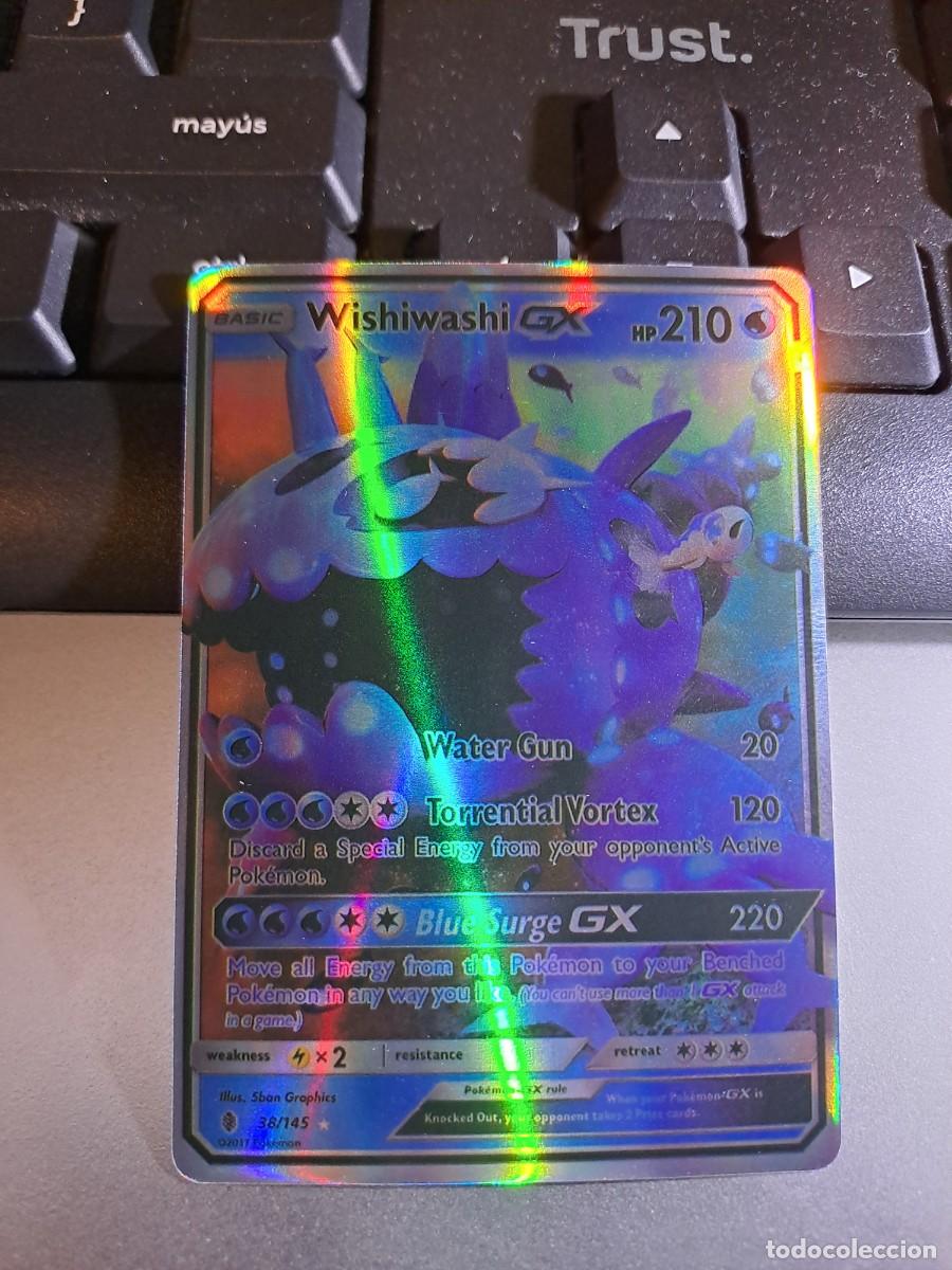 CROMO CARTA CARD WISHIWASHI GX 38/145 POKEMON 2017