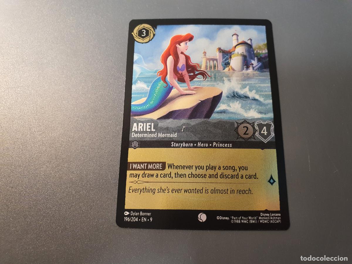 CARTA DISNEY - LORCANA FABLED - COMUN - Nº 196 ARIEL BRILLANTE HOLO
