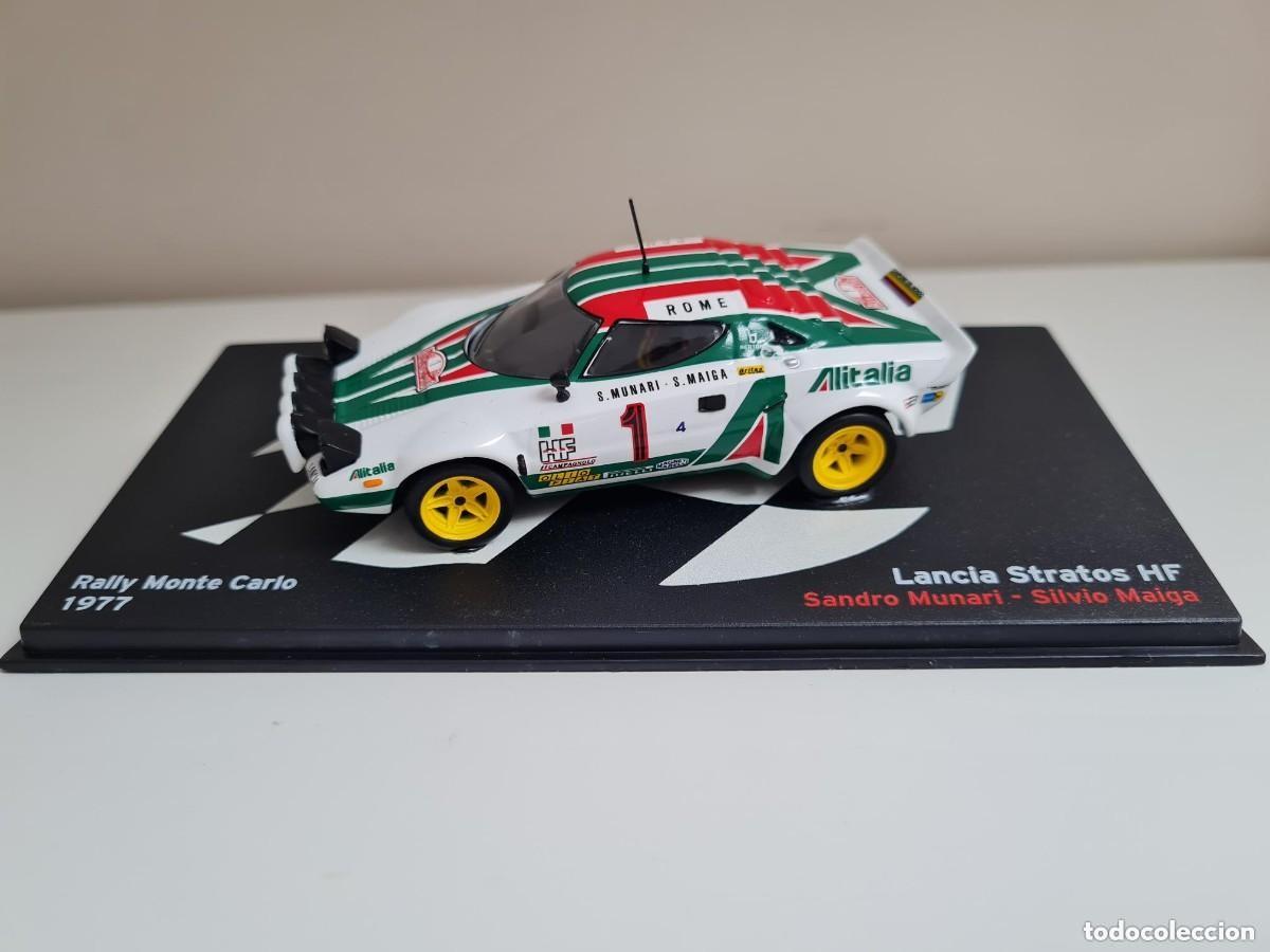 Coche LANCIA STRATOS HF Rally MonteCarlo 1977Munari Maiga Alitalia die-cast metal car 1/43 IXO 1:43