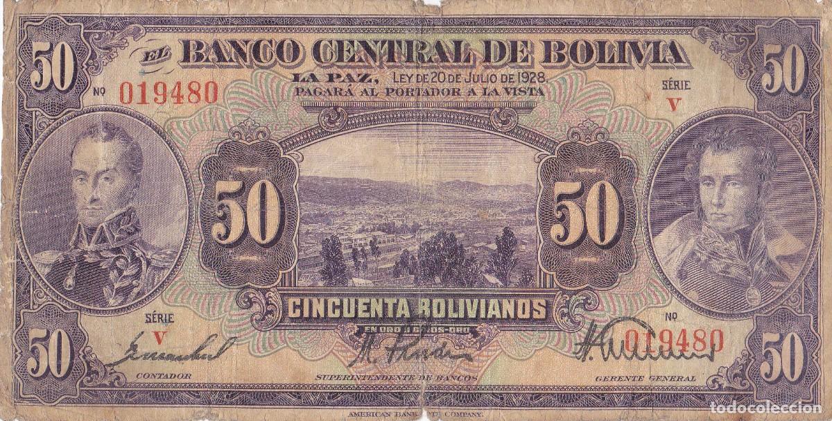 BOLIVIA 50 BOLIVIANOS 1928
