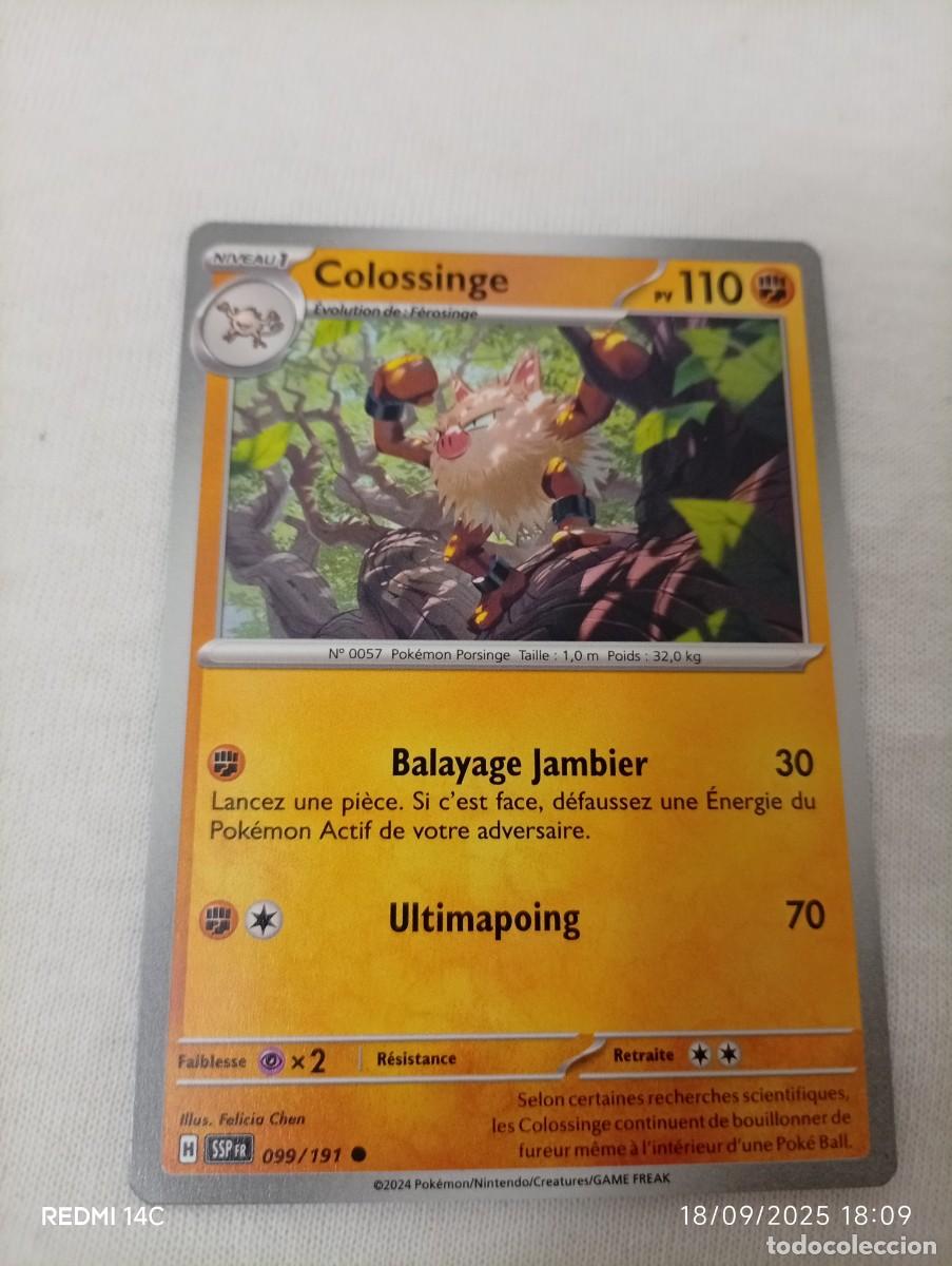 Carta Pokémon de Colossinge, edición francesa. - Número de carta: 099/191. - Año de publicación: 20