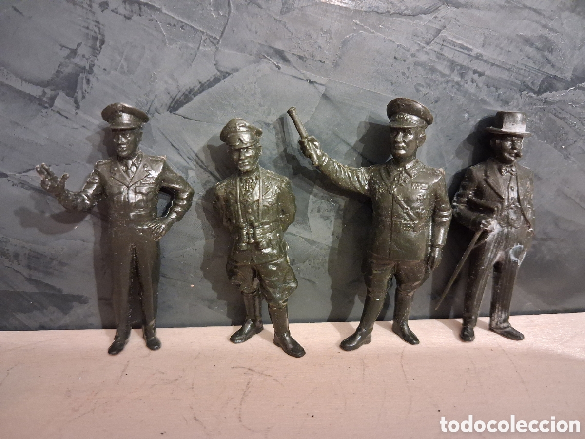 LOTE DE 4 SOLDADOS LIDERES ROCO MINITANKS 1:35. ROMMEL. GÖRING. EISENHOUWER. CHURCHILL.