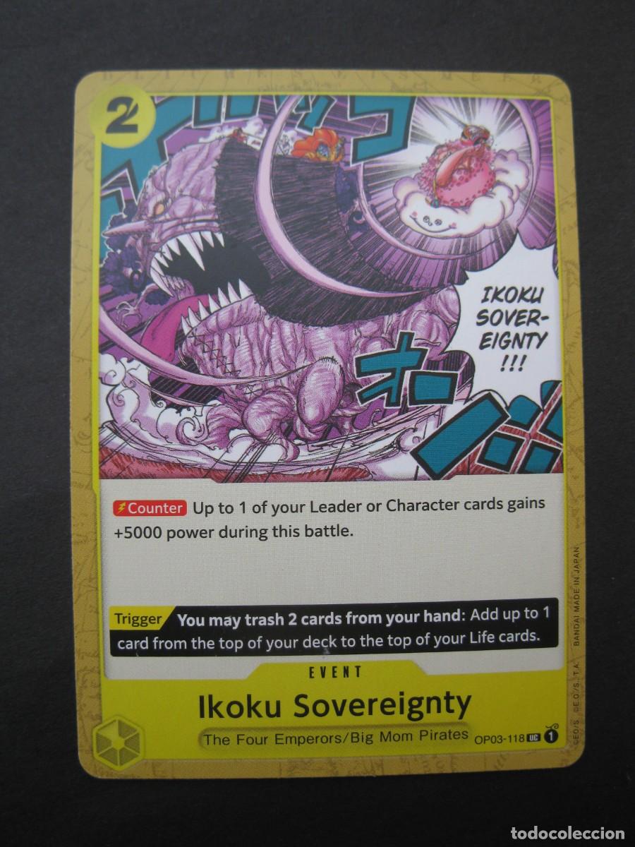 CARTA - ONE PIECE - TRADING CARD - IKOKU SOVEREIGNTY - EN INGLÉS - BANDAI.