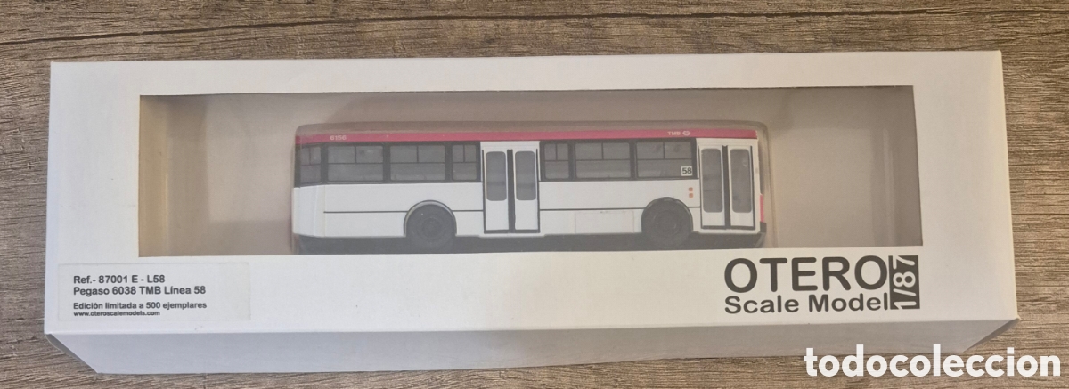 OTERO 87001 E- PEGASO 6038 TMB LÍNEA 58, 1/87 EDICIÓN LIMITADA