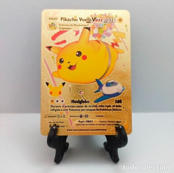 PIKACHU VUELO V MAX VMAX CARTA CARD DORADA POKEMON ORO GOLD PS 310 007/025 NINTENDO 2020 DIGAMAX