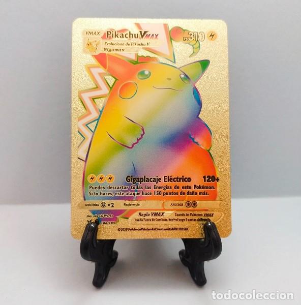 PIKACHU V MAX VMAX CARTA CARD DORADA POKEMON ORO GOLD PS310 188/185 NINTENDO 2020 ULTRA RARE GIGAMAX