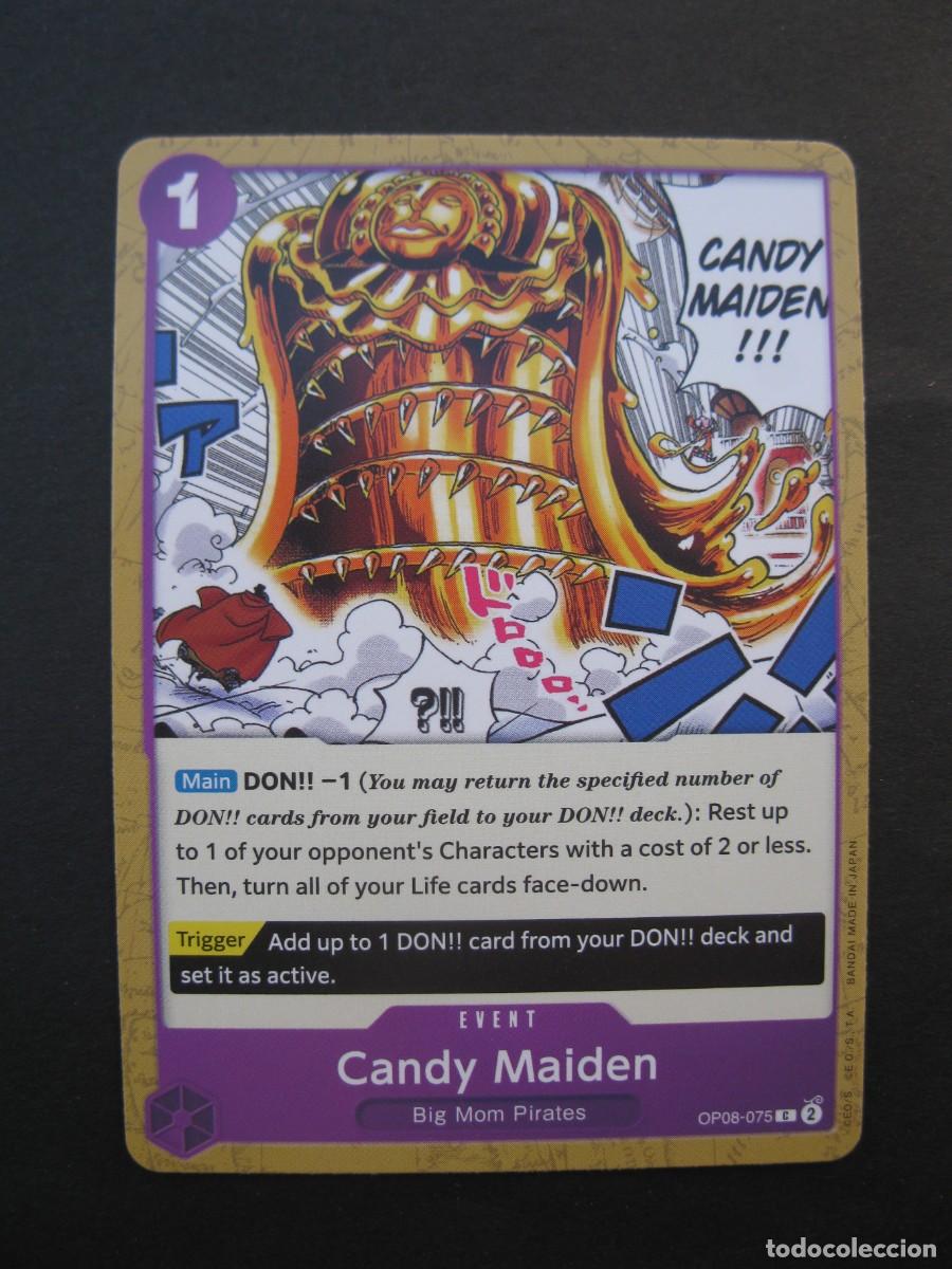 CARTA - ONE PIECE - TRADING CARD - CANDY MAIDEN - EN INGLÉS - BANDAI.