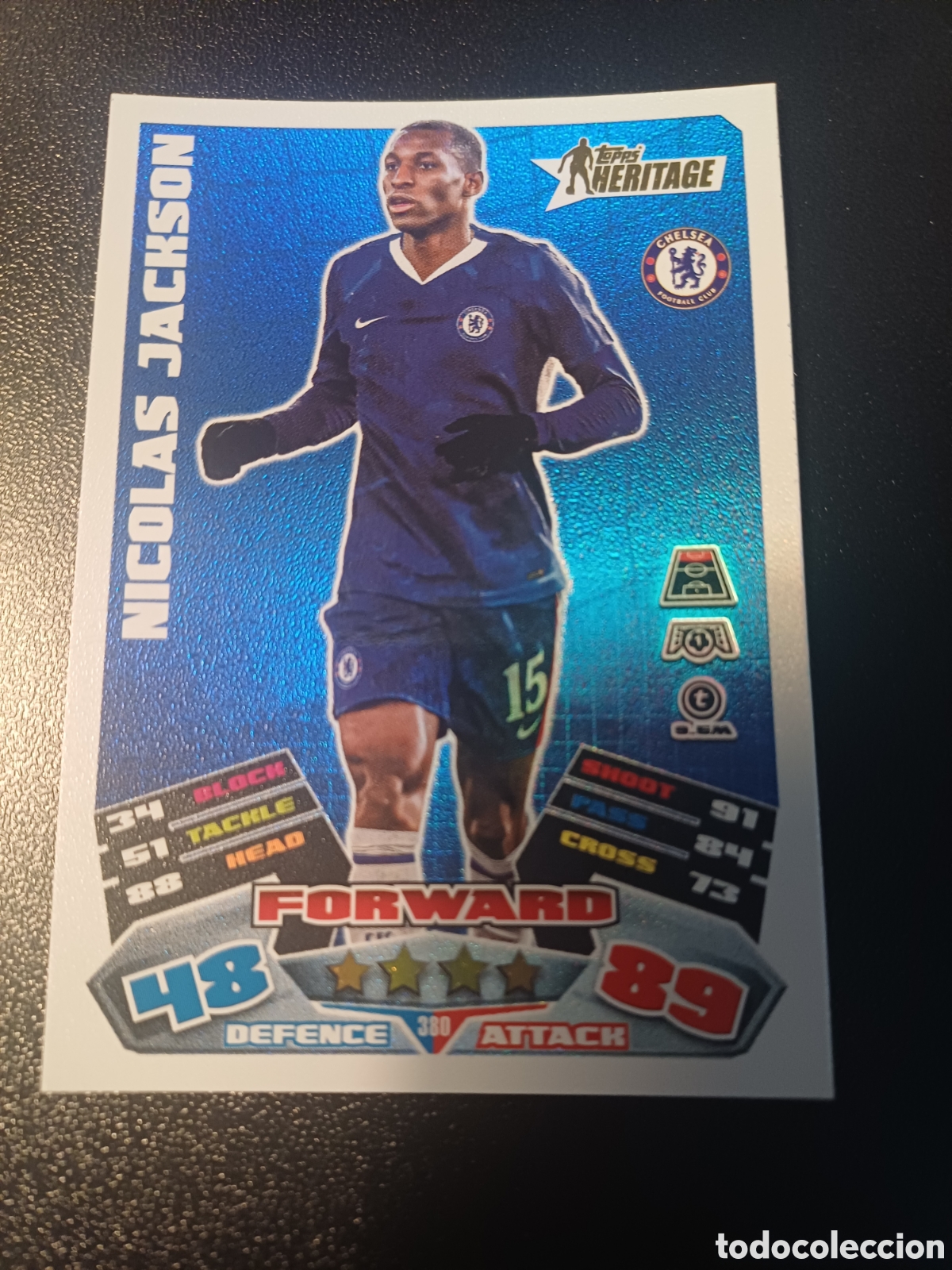 #380 NICOLAS JACKSON CHELSEA FC HERITAGE TOPPS MATCH ATTAX 2025/26
