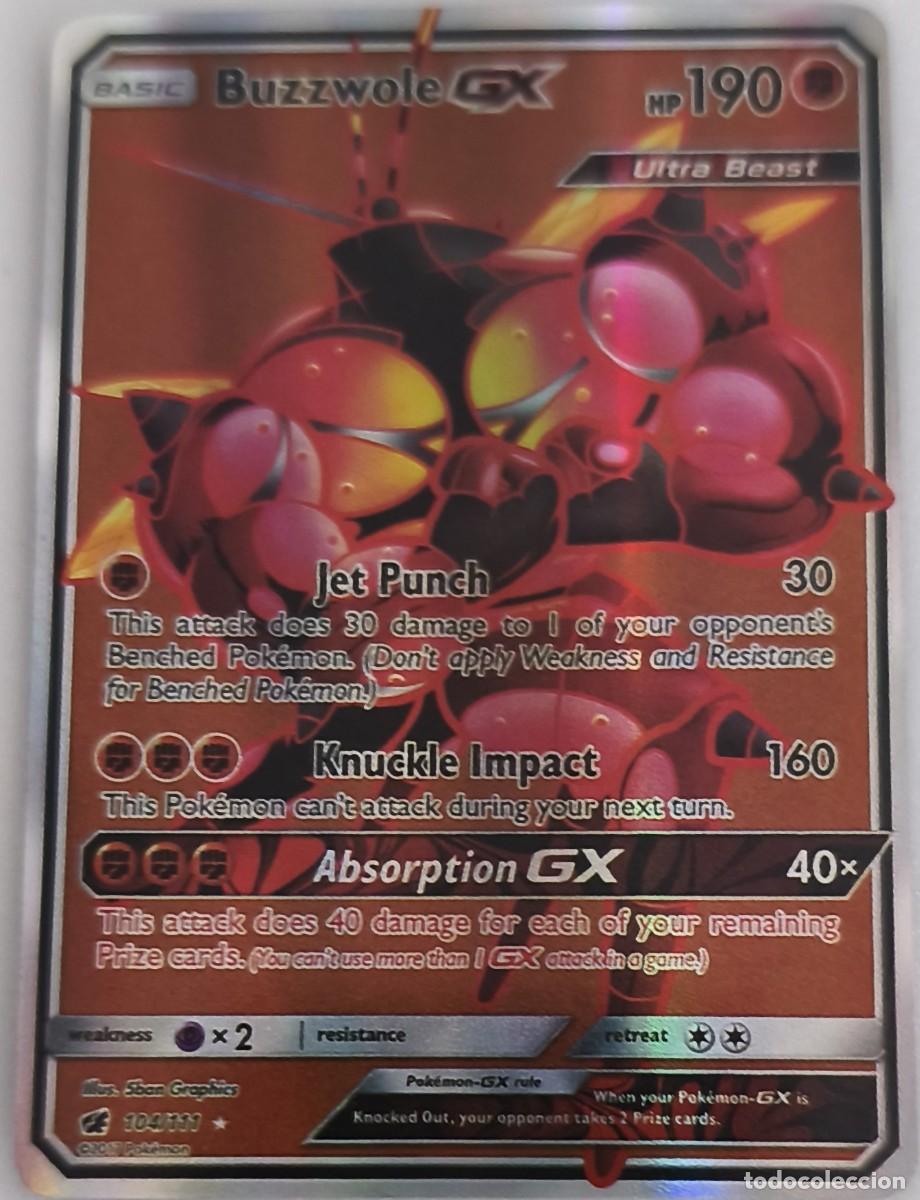 Carta cromo Pokemon BUZZWOLE GX 190 la de la foto. Ver otra foto