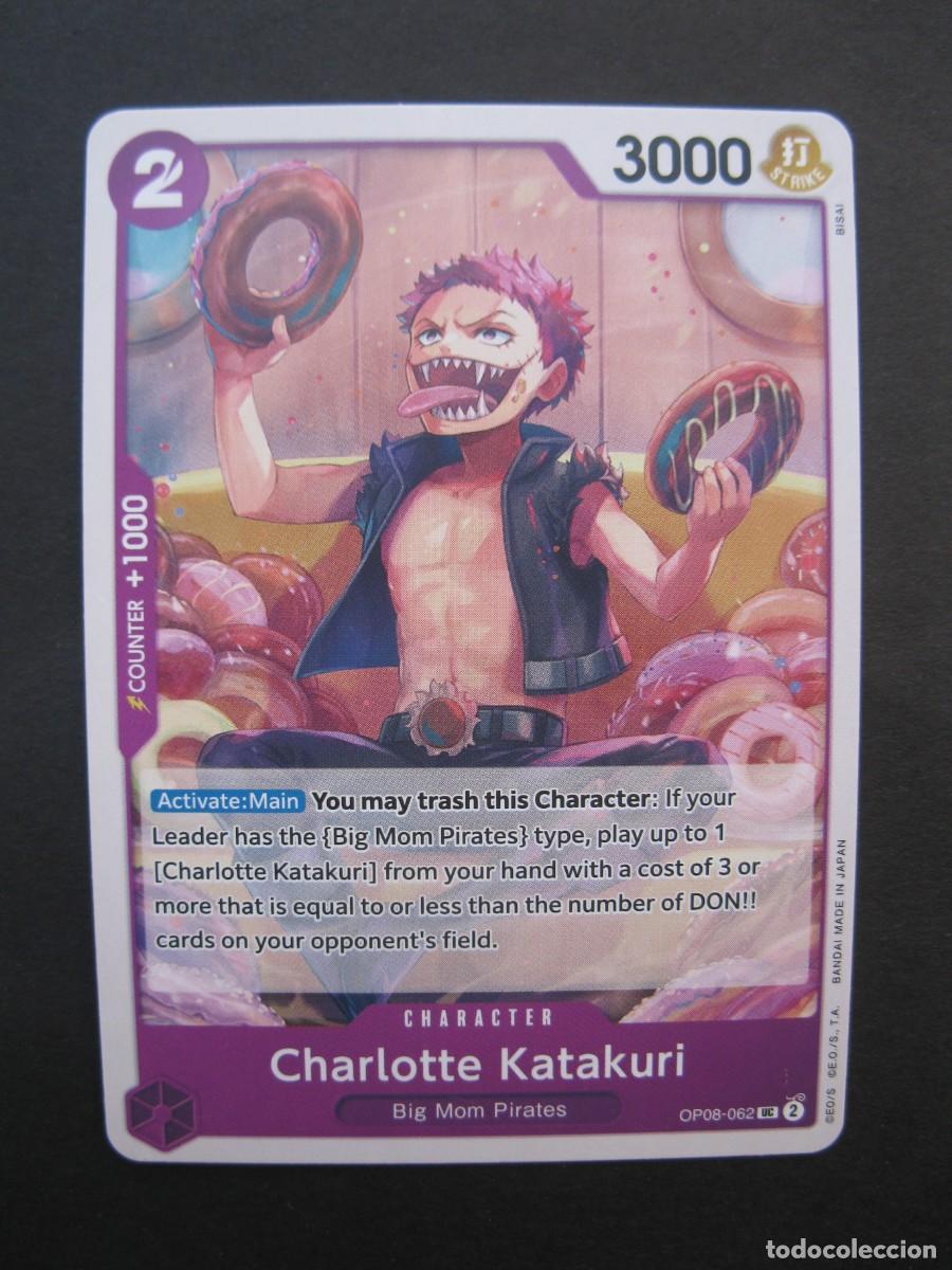 CARTA - ONE PIECE - TRADING CARD - CHARLOTTE KATAKURI - EN INGLÉS - BANDAI.