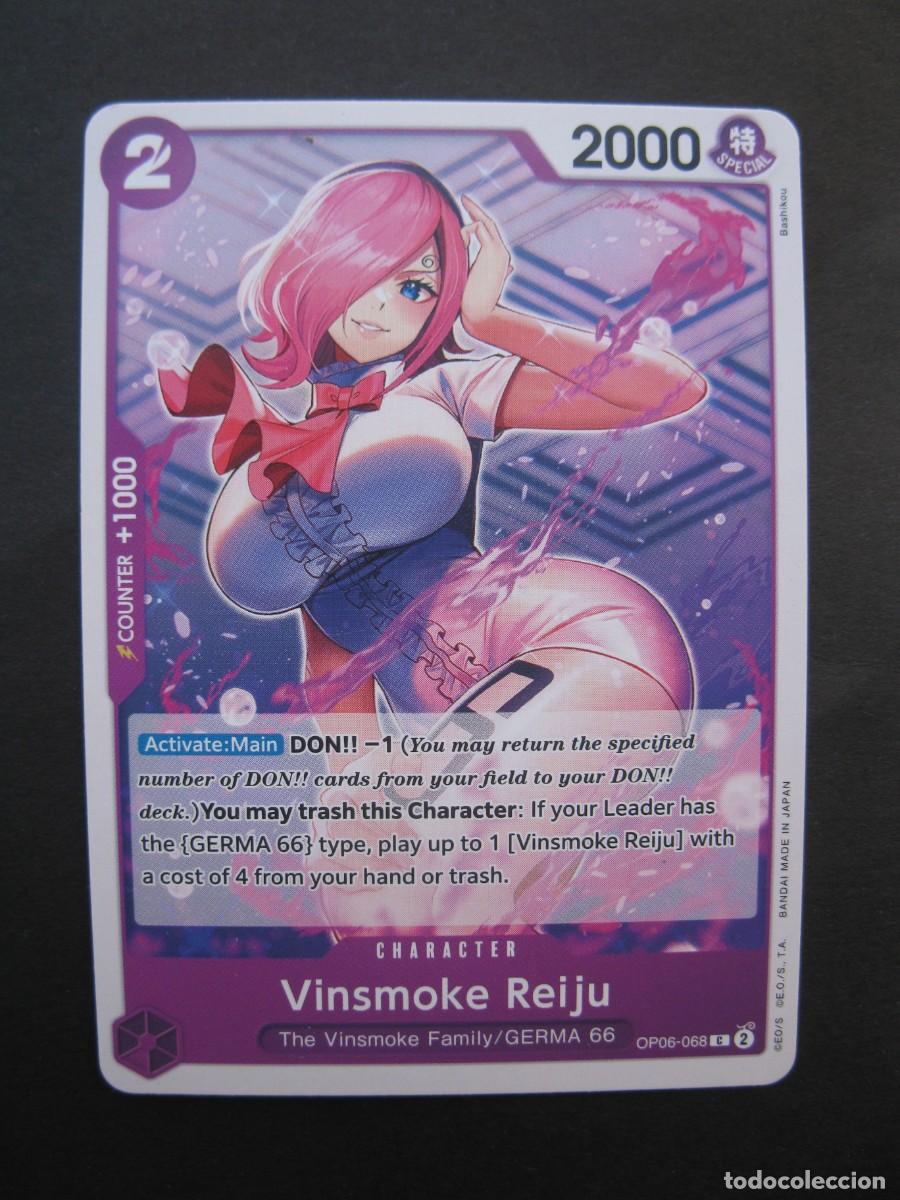 CARTA - ONE PIECE - TRADING CARD - VINSMOKE REIJU - EN INGLÉS - BANDAI.