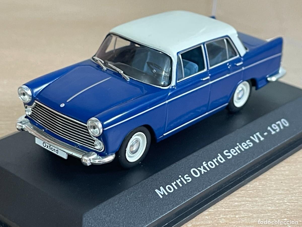 Coche MORRIS OXFORD Series VI año 1970 Azul y Blanco 1:43 die-cast metal car 1/43 atlas