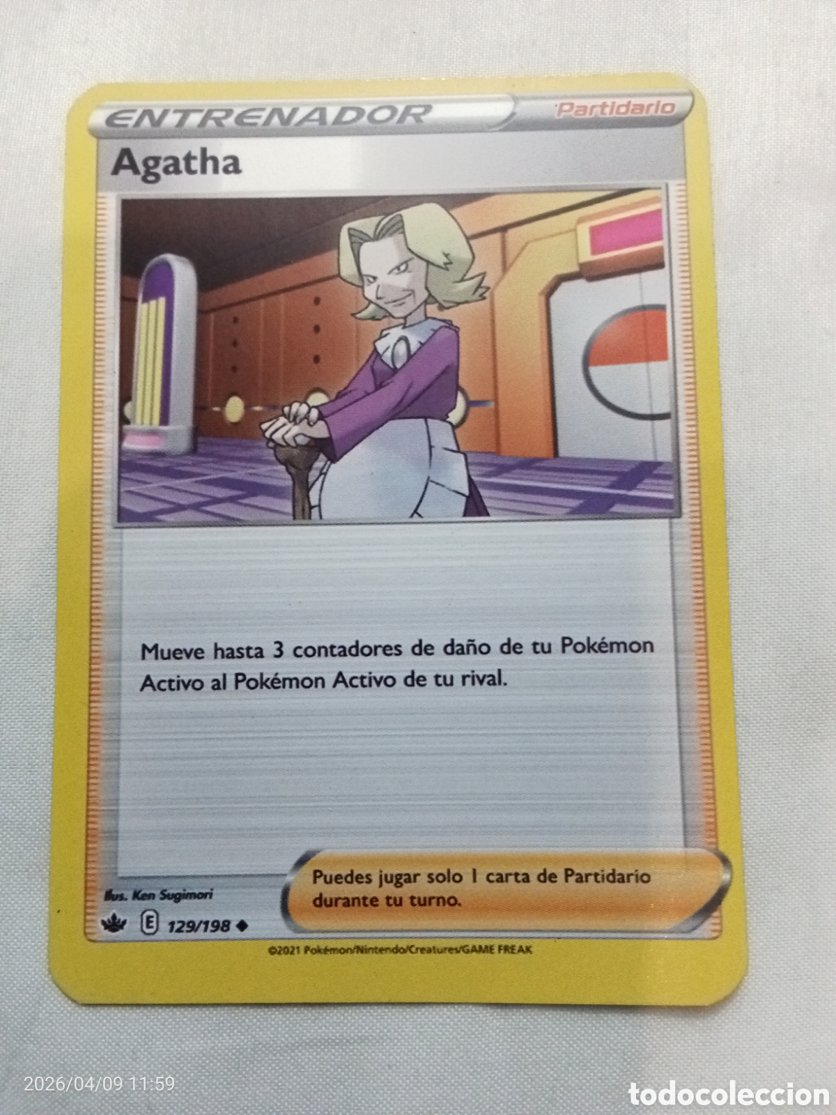 Carta Pokemon Agatha entrenador