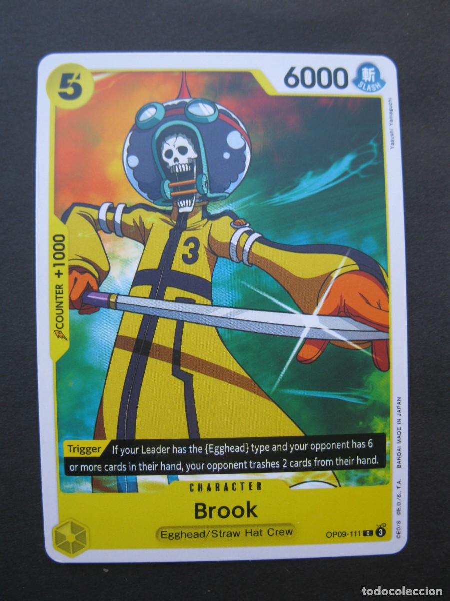 CARTA - ONE PIECE - TRADING CARD - BROOK - EN INGLÉS - BANDAI.