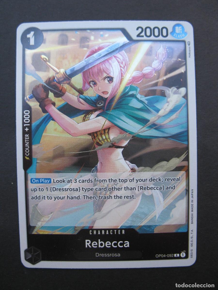 CARTA - ONE PIECE - TRADING CARD - REBECCA - EN INGLÉS - BANDAI.