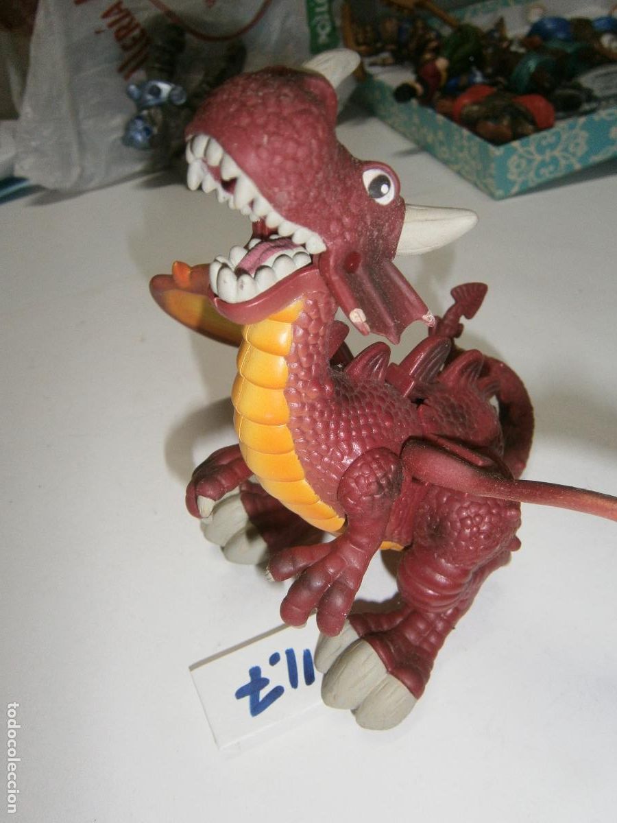 FIGURA DE GOMA O PVC - DRAGON MEDIEVAL