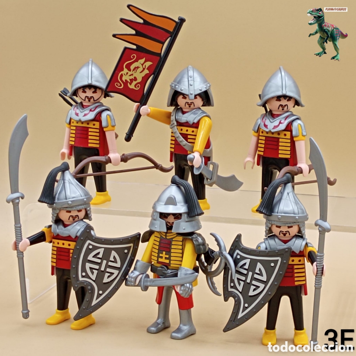 Playmobil lote guerrero oriental horda ninja samurai japones chino 4745 5136 5463 5479 5480 5482