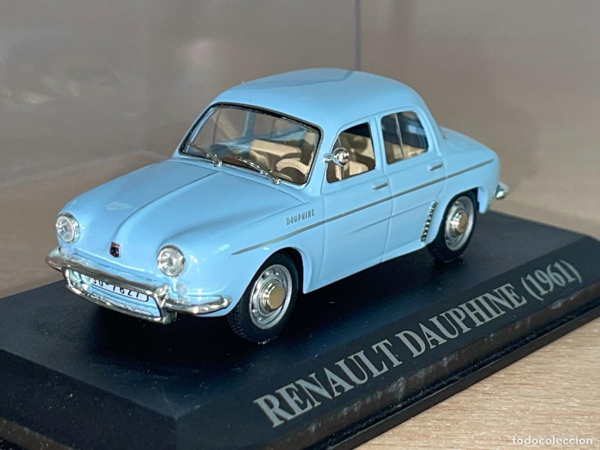 Coche Renault Dauphine año 1961 azul matrícula Soria 1:43 die-cast car 1/43